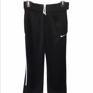 Nike Dri-Fit Training Pants XS Black White Athletic Joggers EUC